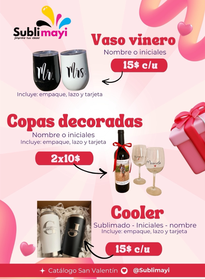 Vaso Vinero, Copas y Cooler