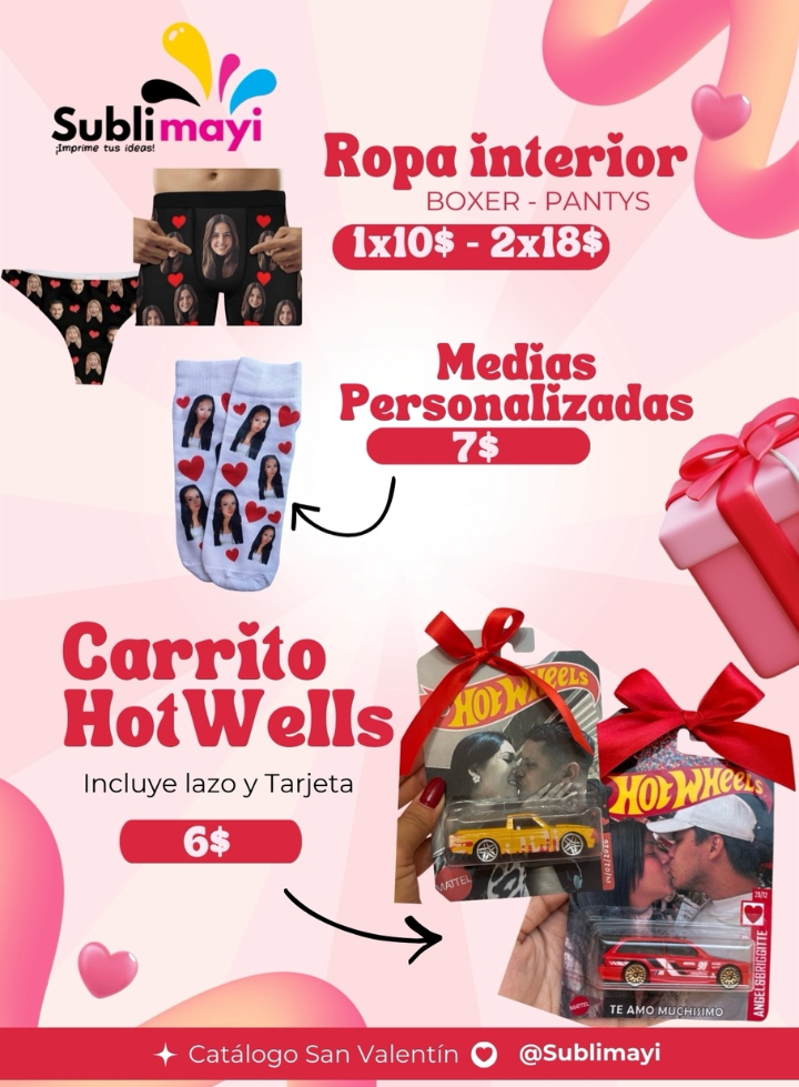 Ropa Interior, Medias y Hot Wheels